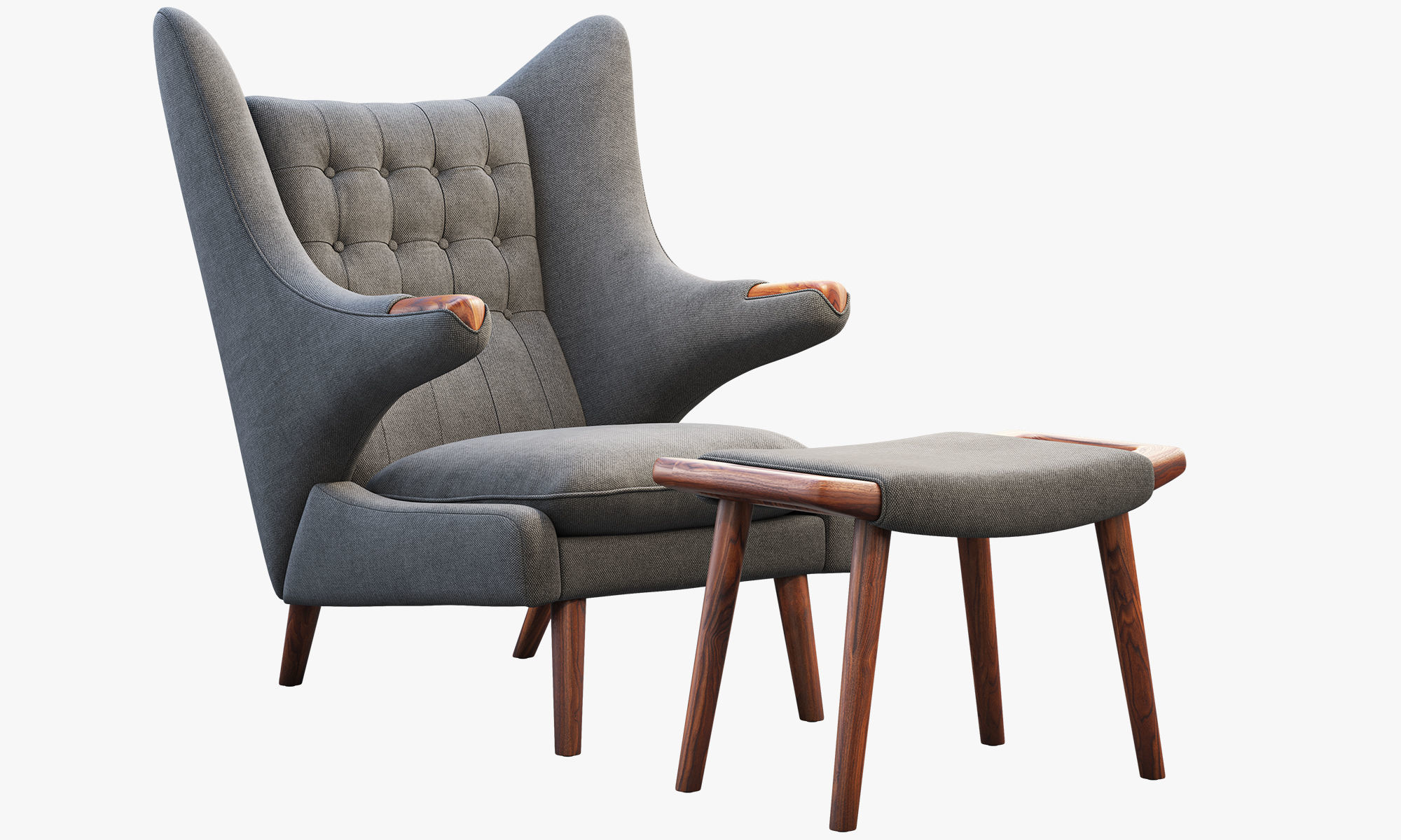 Chairs and ottomans set 38 items 3D model_77
