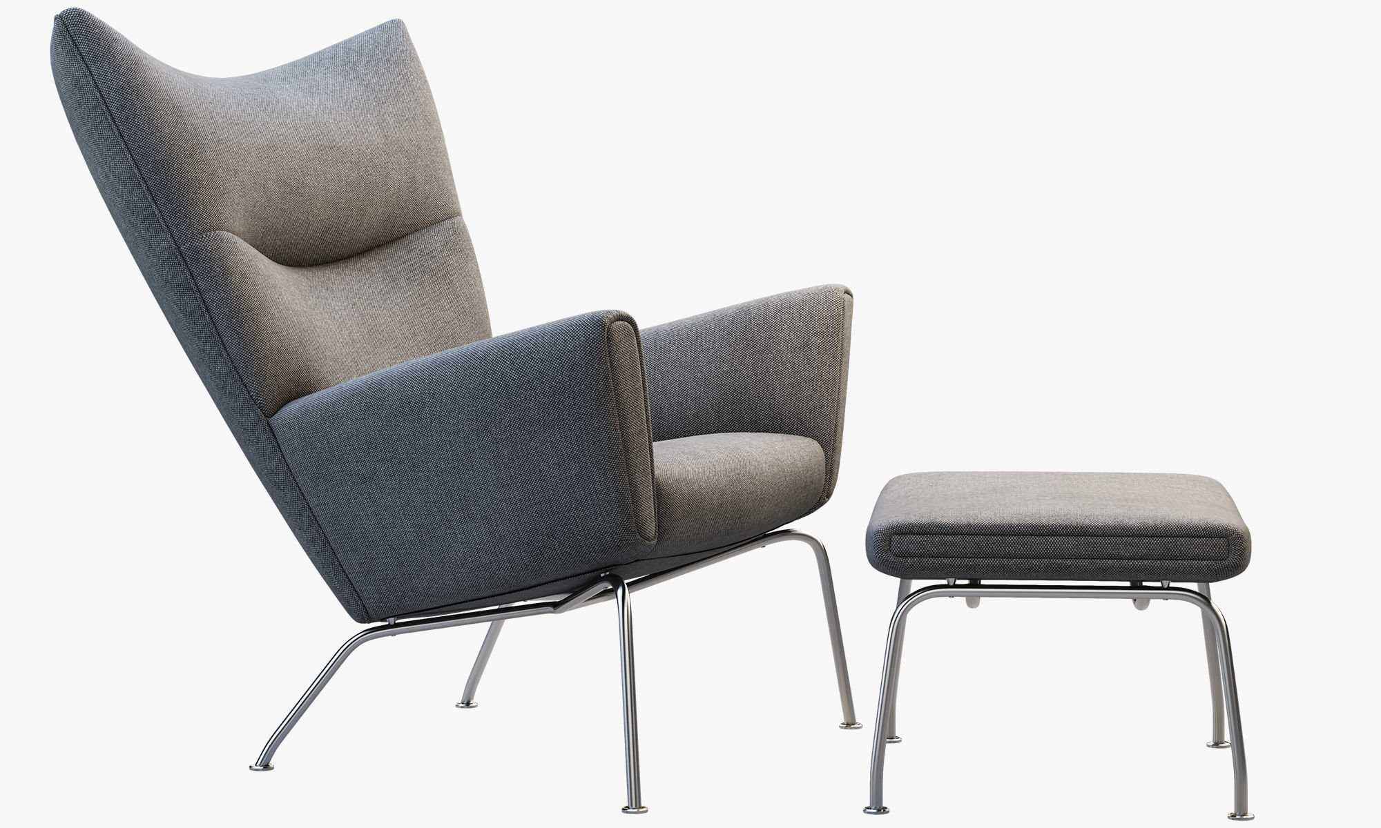 Chairs and ottomans set 38 items 3D model_132