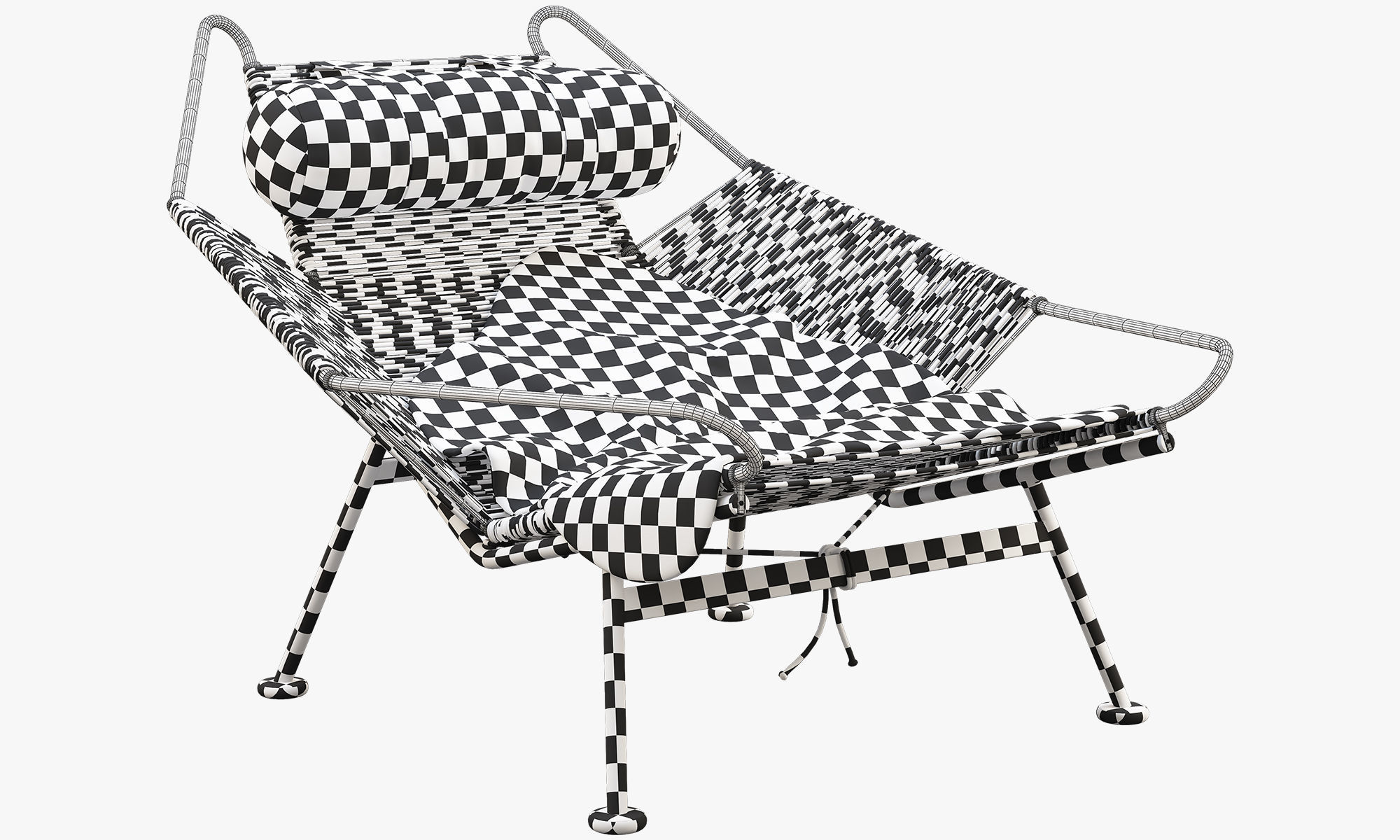 Chairs and ottomans set 38 items 3D model_47