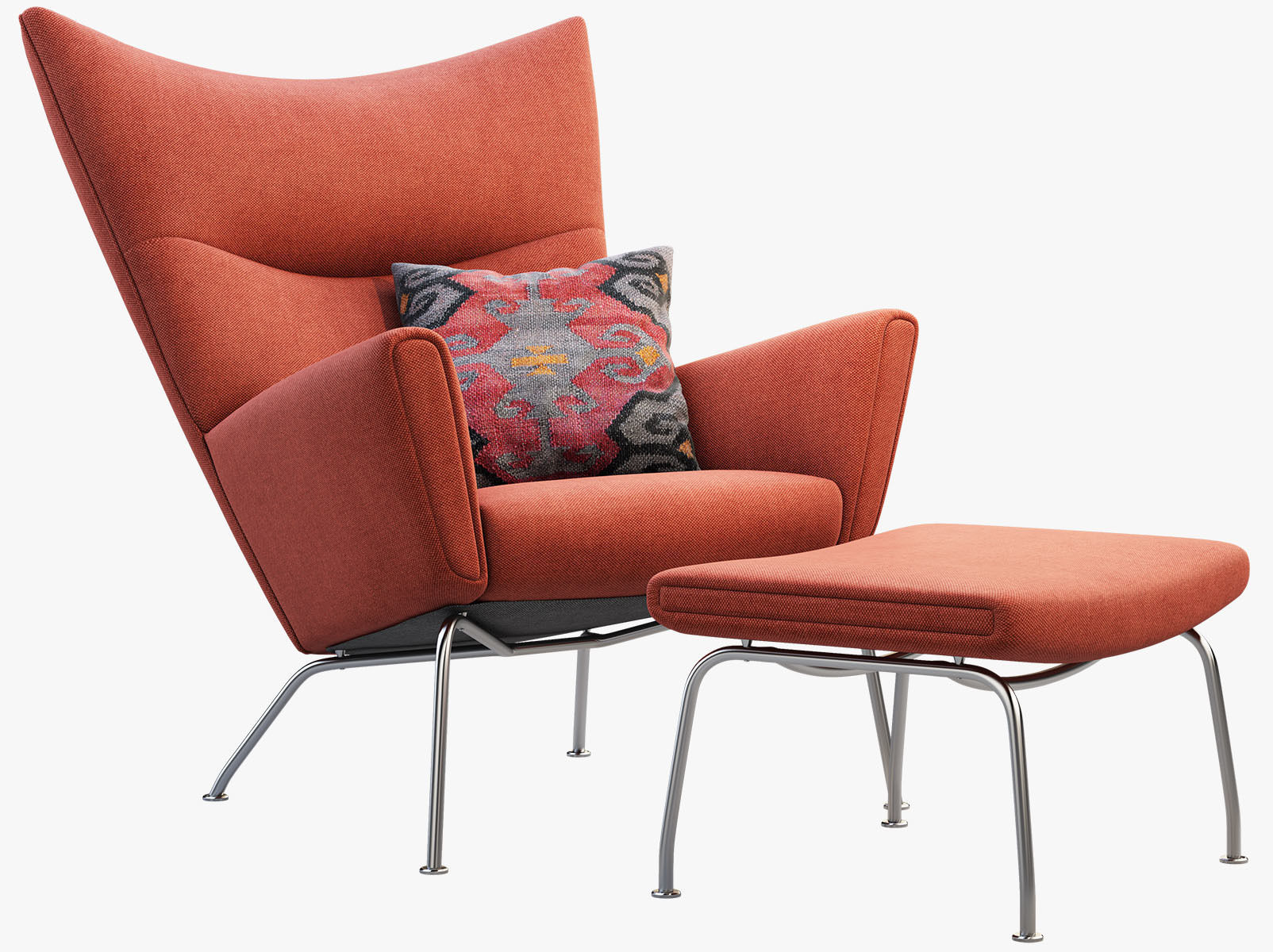 Chairs and ottomans set 38 items 3D model_9