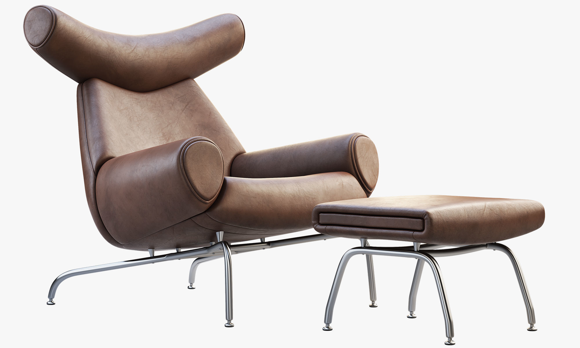 Chairs and ottomans set 38 items 3D model_123