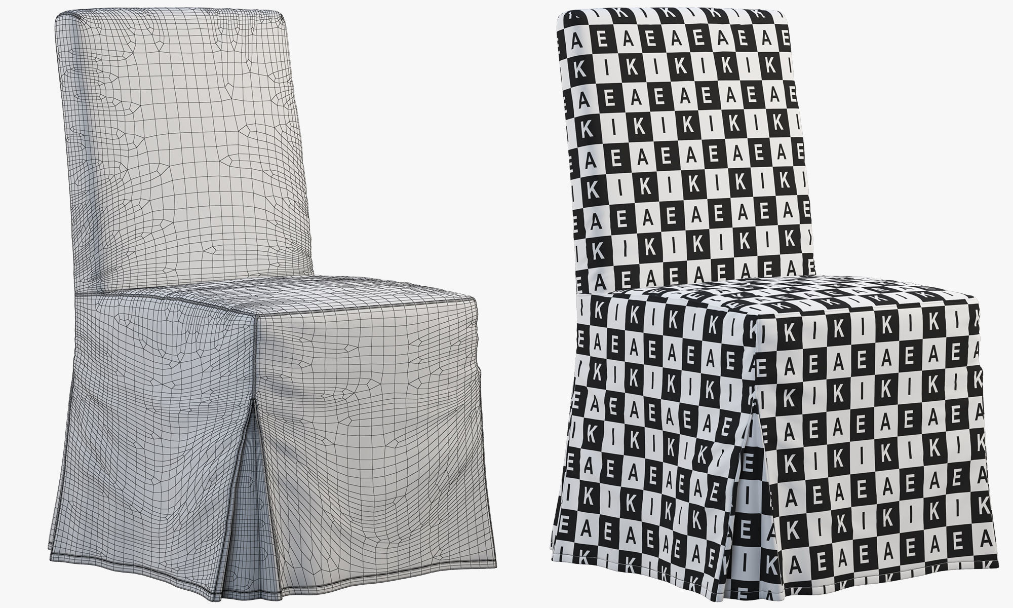 Chairs and ottomans set 38 items 3D model_139