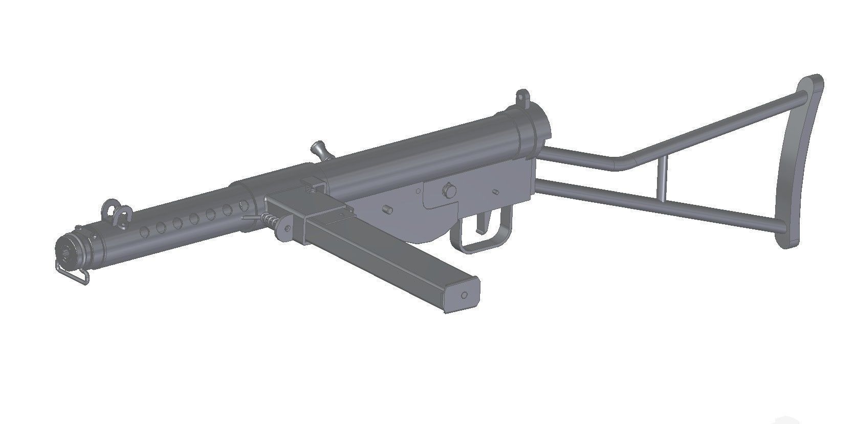 STEN MkI Star 3D model_7