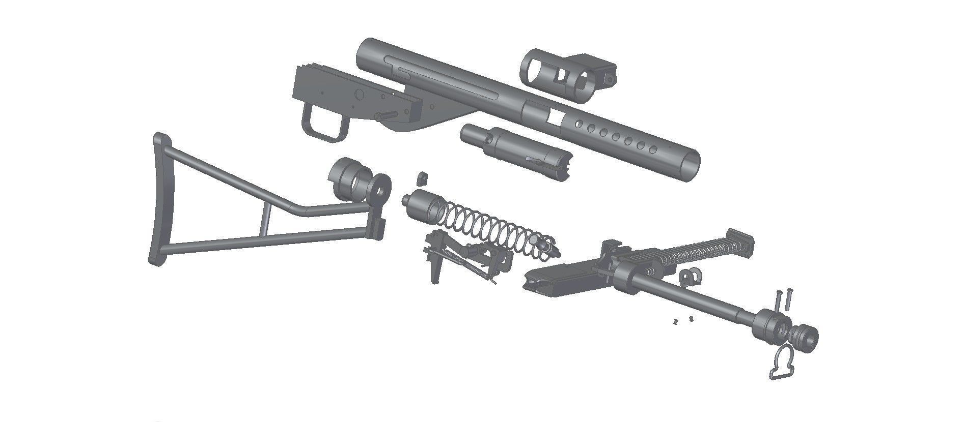 STEN MkI Star 3D model_2