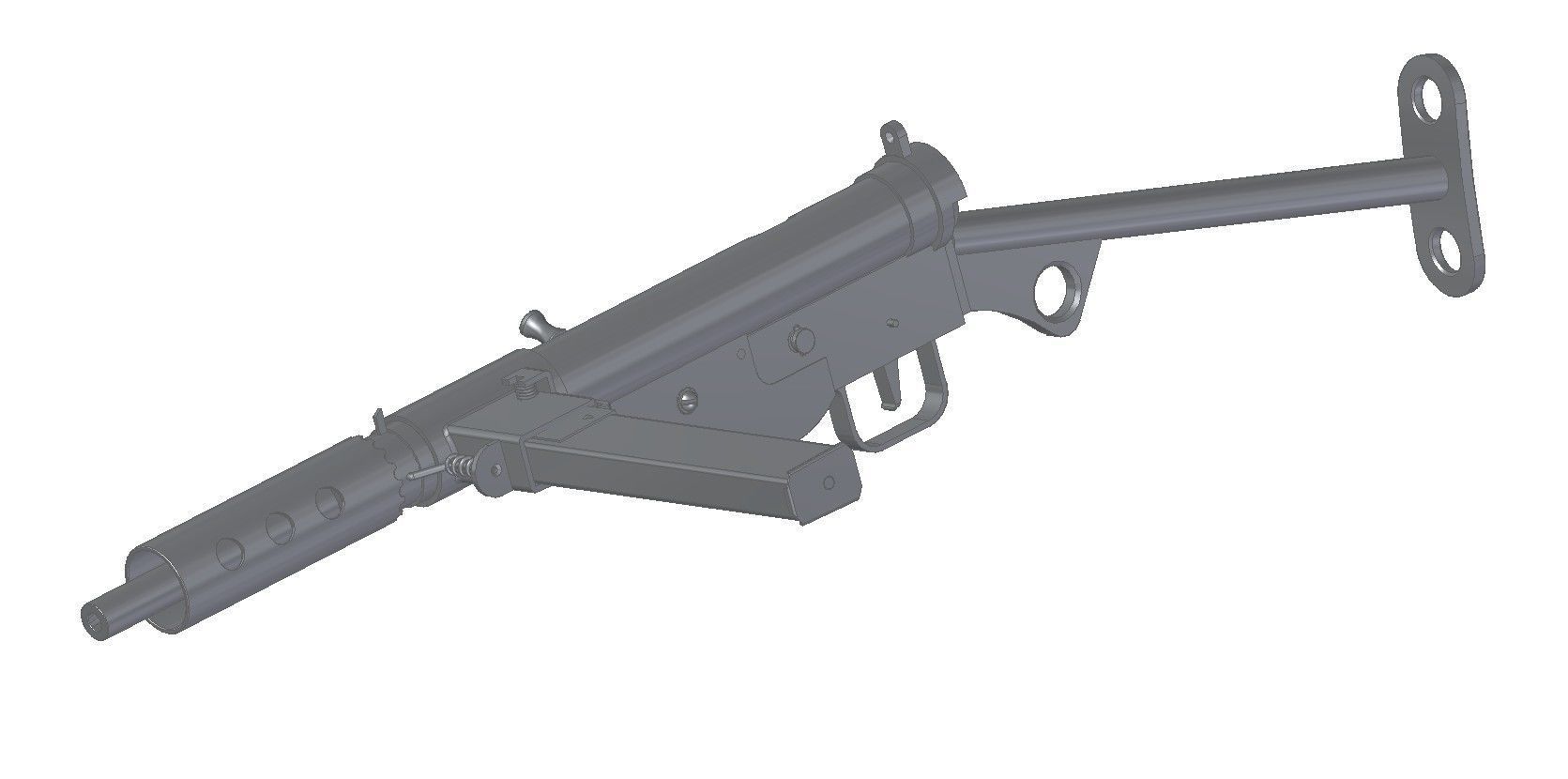 STEN MkII 3D model_6