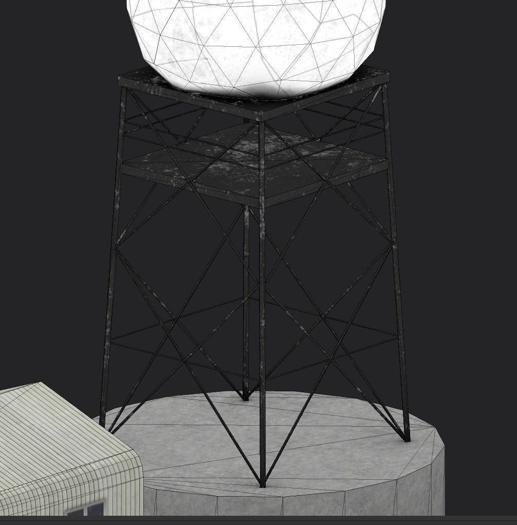 NATS Sumburgh station Low-poly 3D model_12