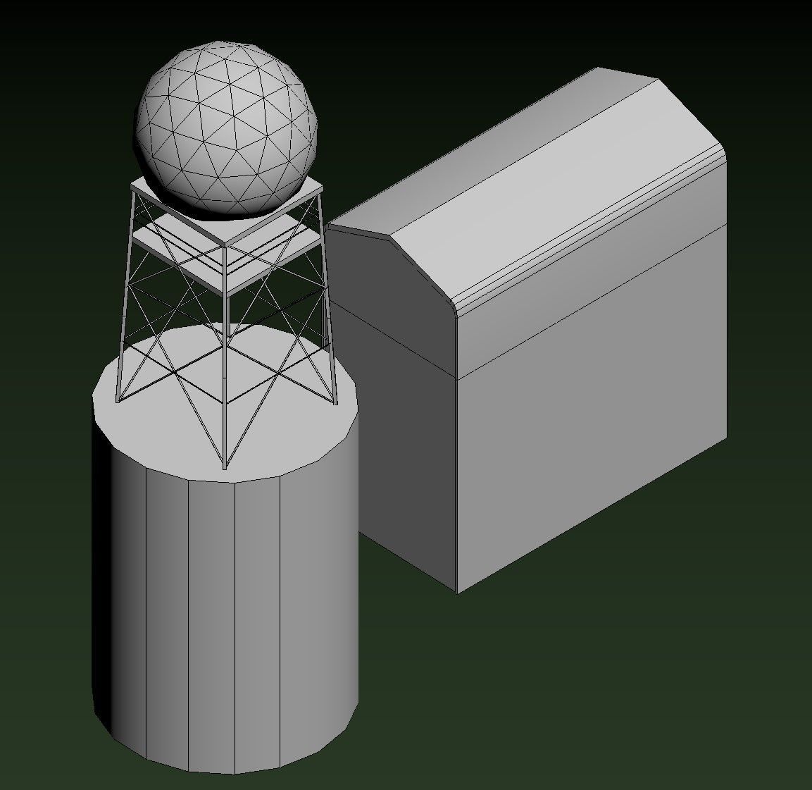 NATS Sumburgh station Low-poly 3D model_15