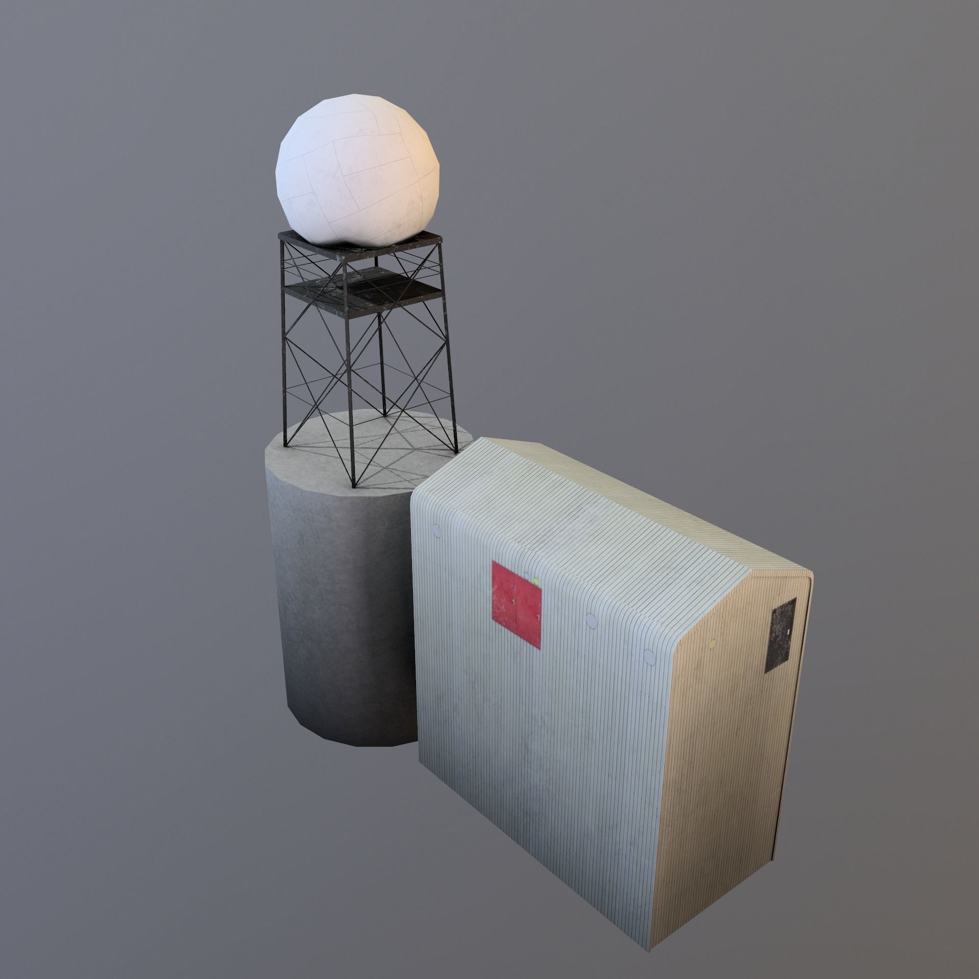 NATS Sumburgh station Low-poly 3D model_3
