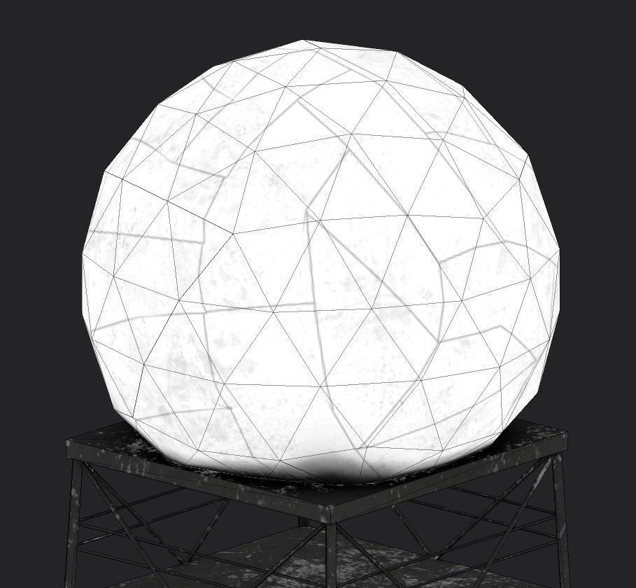 NATS Sumburgh station Low-poly 3D model_13