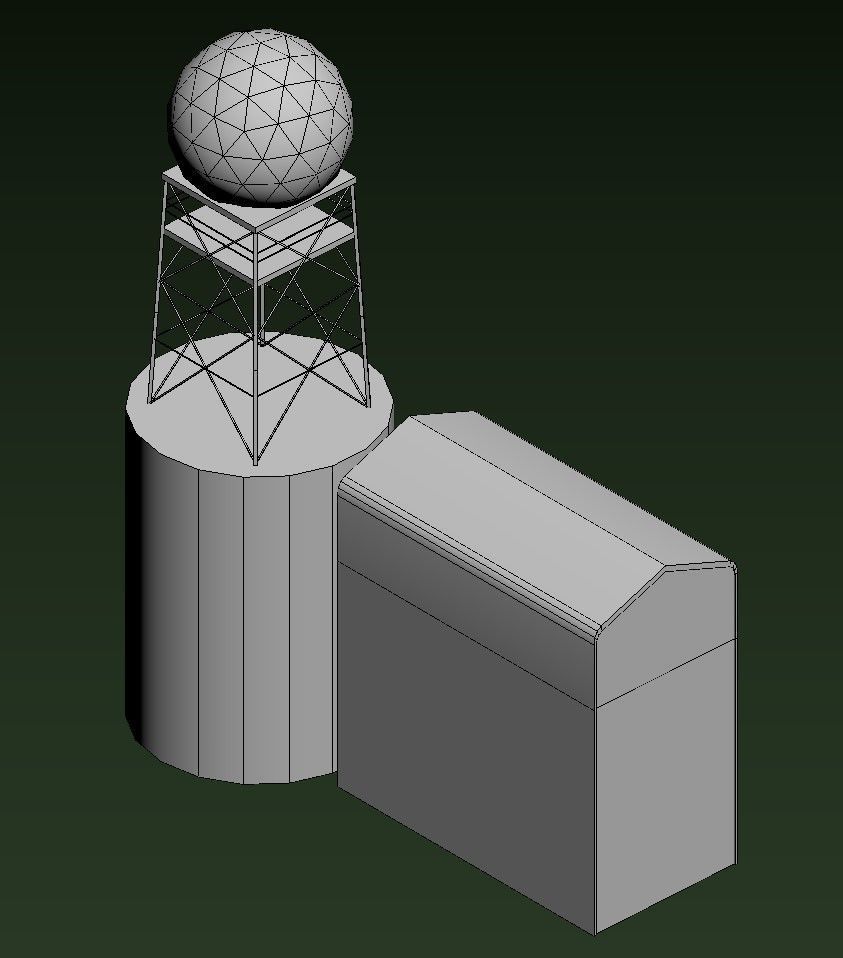 NATS Sumburgh station Low-poly 3D model_16