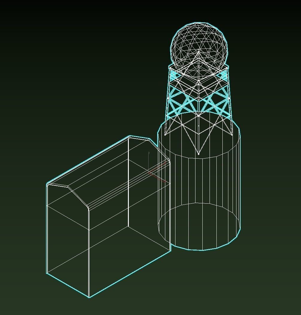 NATS Sumburgh station Low-poly 3D model_26