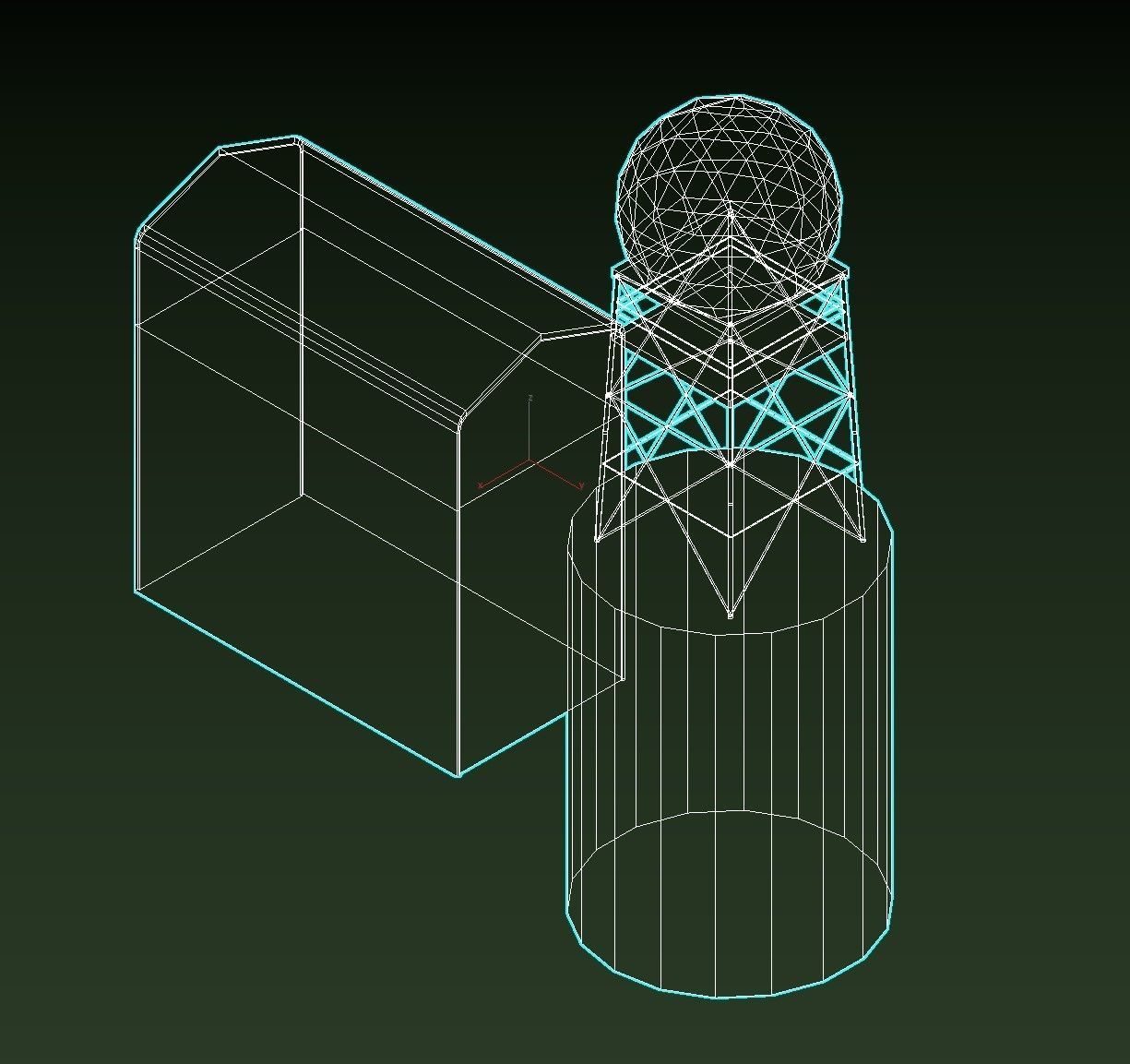 NATS Sumburgh station Low-poly 3D model_27
