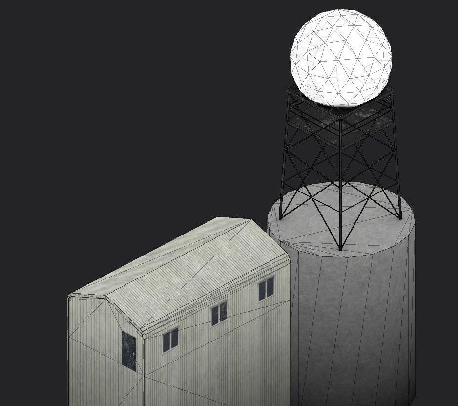 NATS Sumburgh station Low-poly 3D model_10