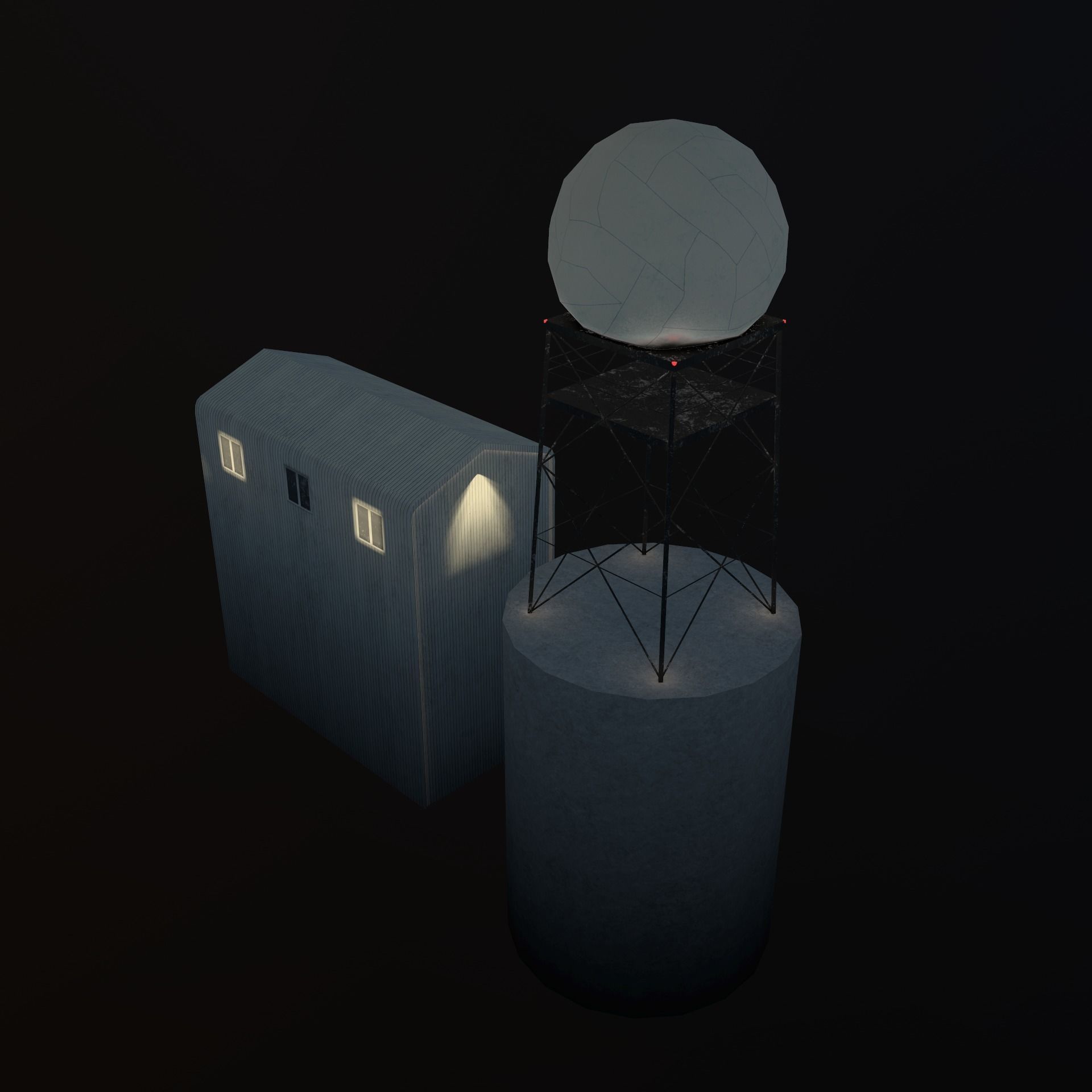 NATS Sumburgh station Low-poly 3D model_4