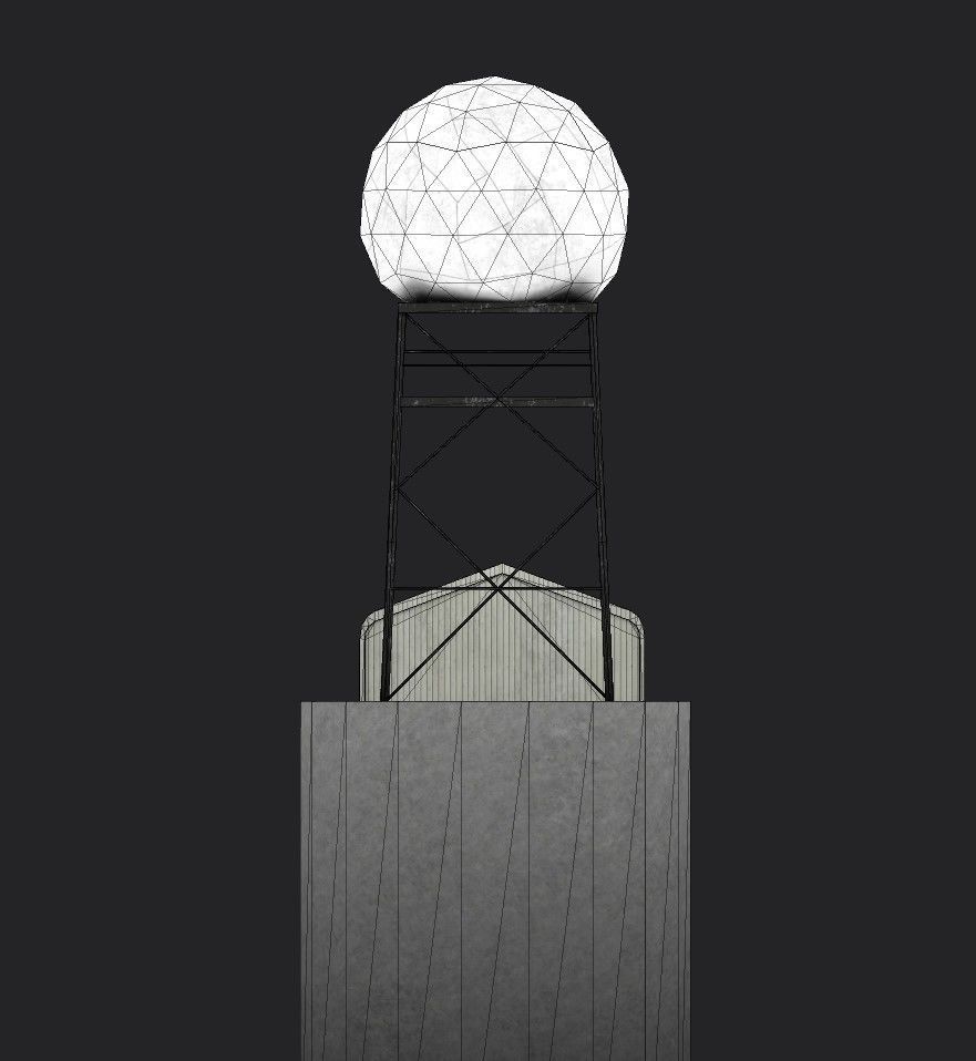 NATS Sumburgh station Low-poly 3D model_6