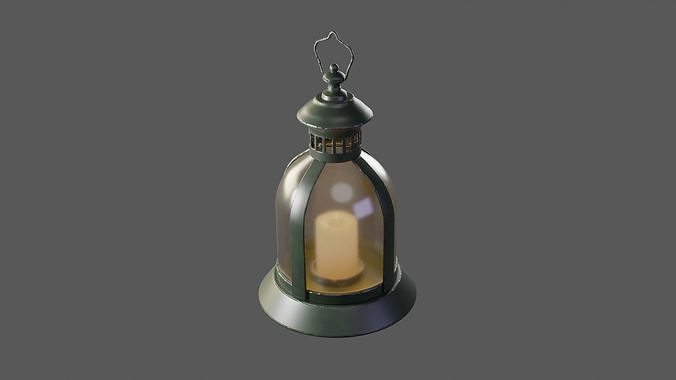 Lantern With Candle 3D model