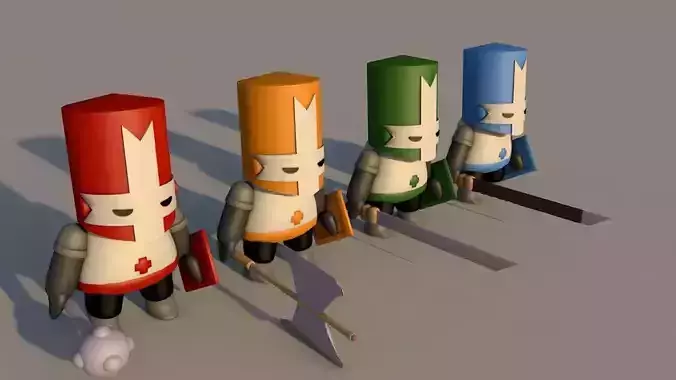 Castle Crashers Knight Low-poly 3D model