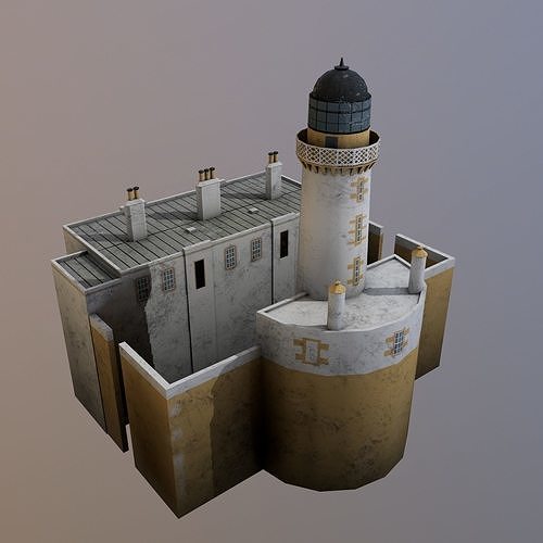 Little Ross - Lighthouse Low-poly 3D model