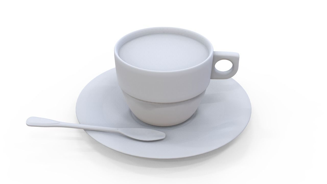 Cup Coffee Low-poly 3D model_6