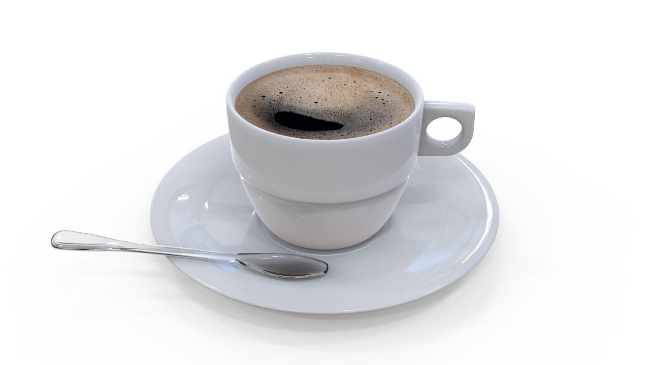 Cup Coffee Low-poly 3D model_8