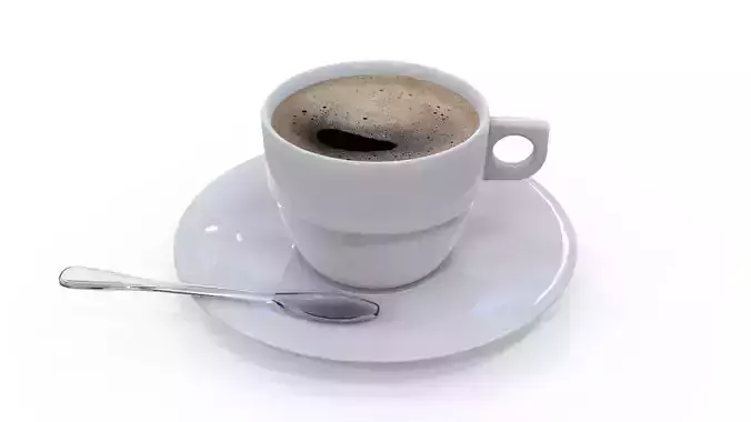 Cup Coffee Low-poly 3D model