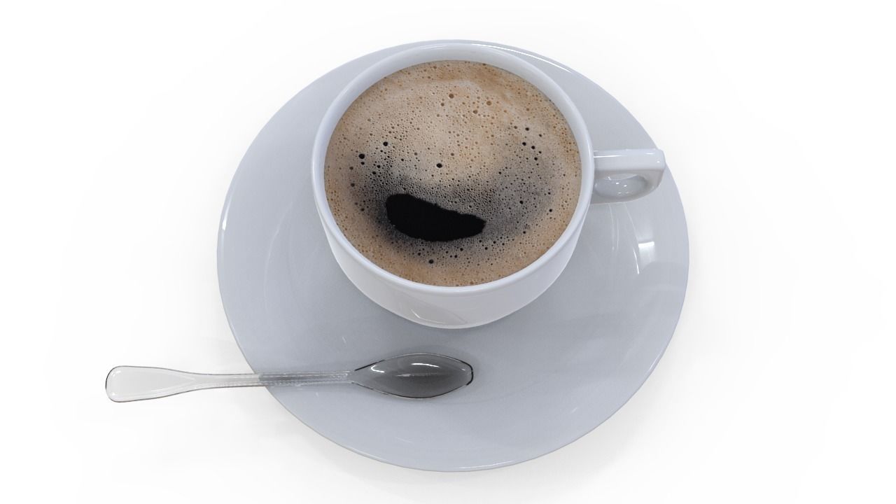 Cup Coffee Low-poly 3D model_5