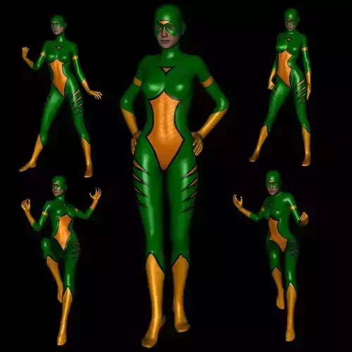 vp-56 female superhero 3D model