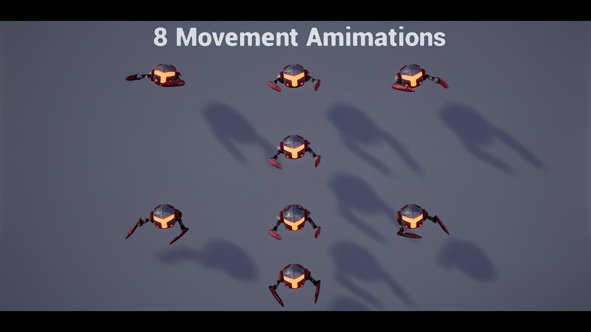 Drone Pack 1 - Full Metal Mega Series Low-poly 3D model_3