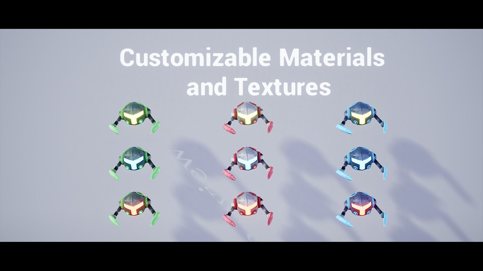 Drone Pack 1 - Full Metal Mega Series Low-poly 3D model_4