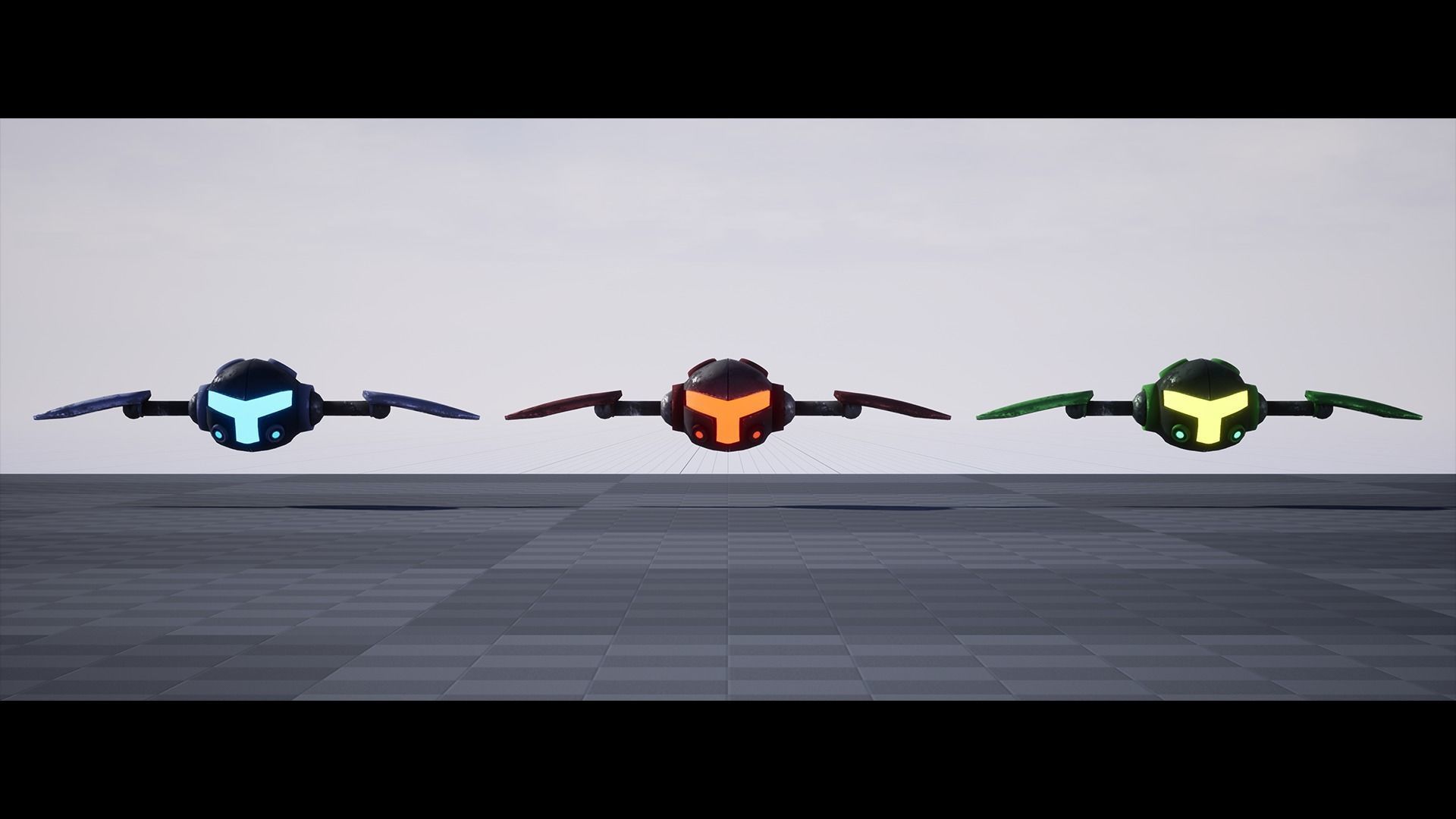 Drone Pack 1 - Full Metal Mega Series Low-poly 3D model_5