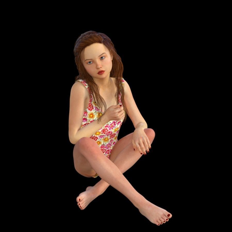 T1-10 obj files-teens 3D model_8