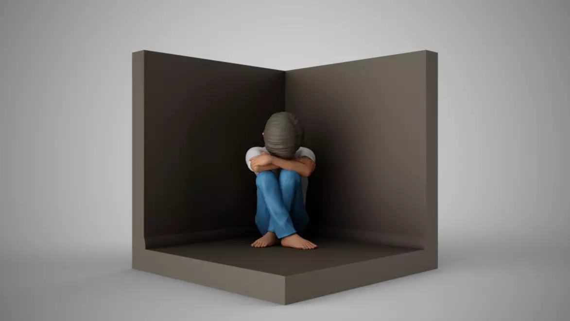 Sad Boy in the Corner 3D print model