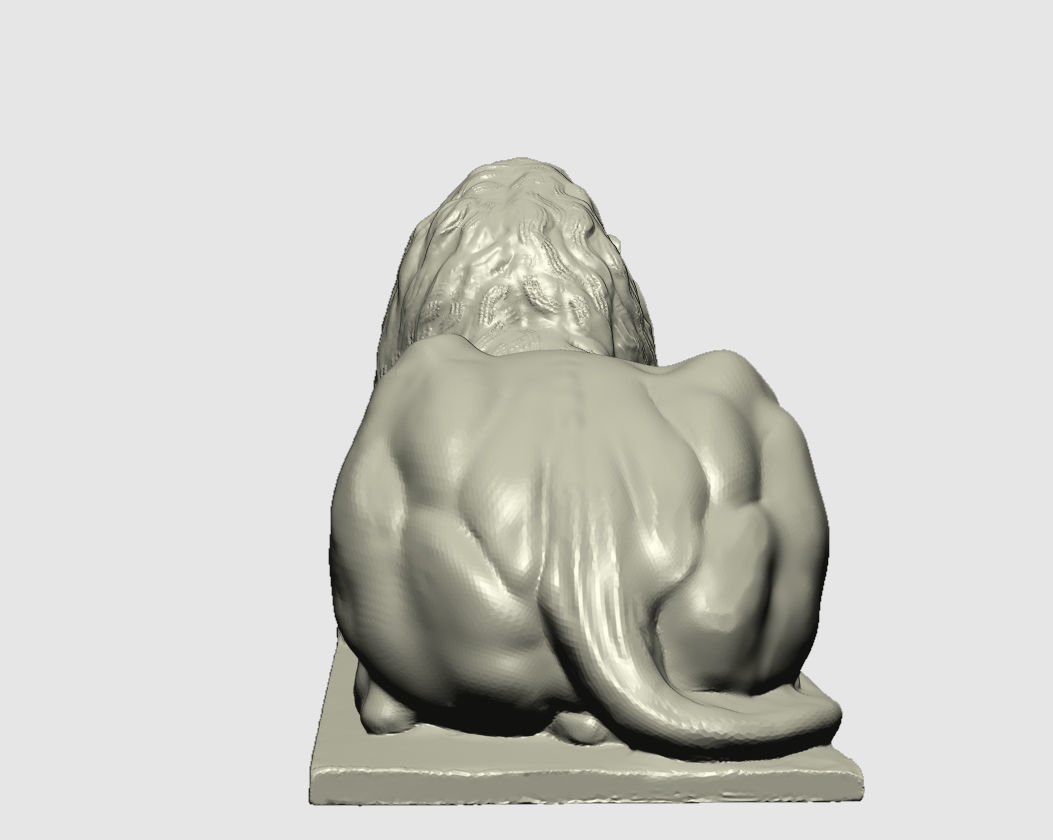 bronze lion at trafalgar center London 3D print model_12