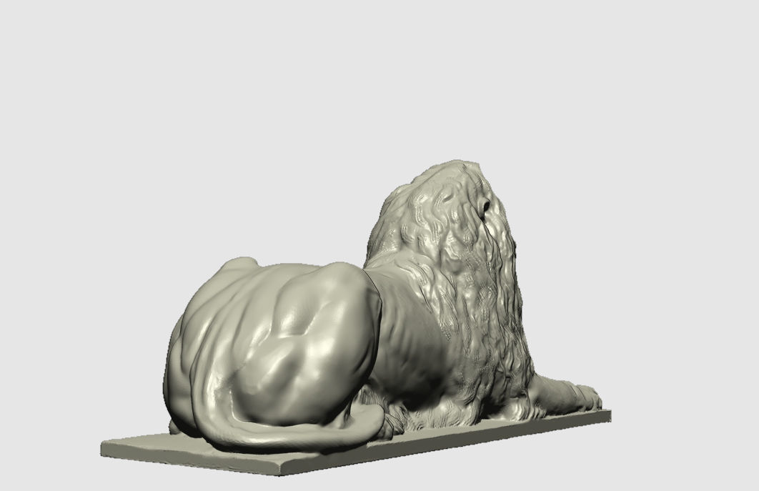 bronze lion at trafalgar center London 3D print model_11