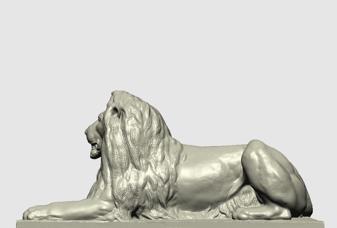 bronze lion at trafalgar center London 3D print model_14