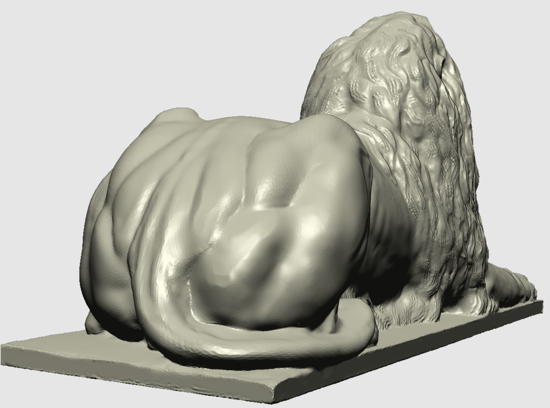 bronze lion at trafalgar center London 3D print model_8