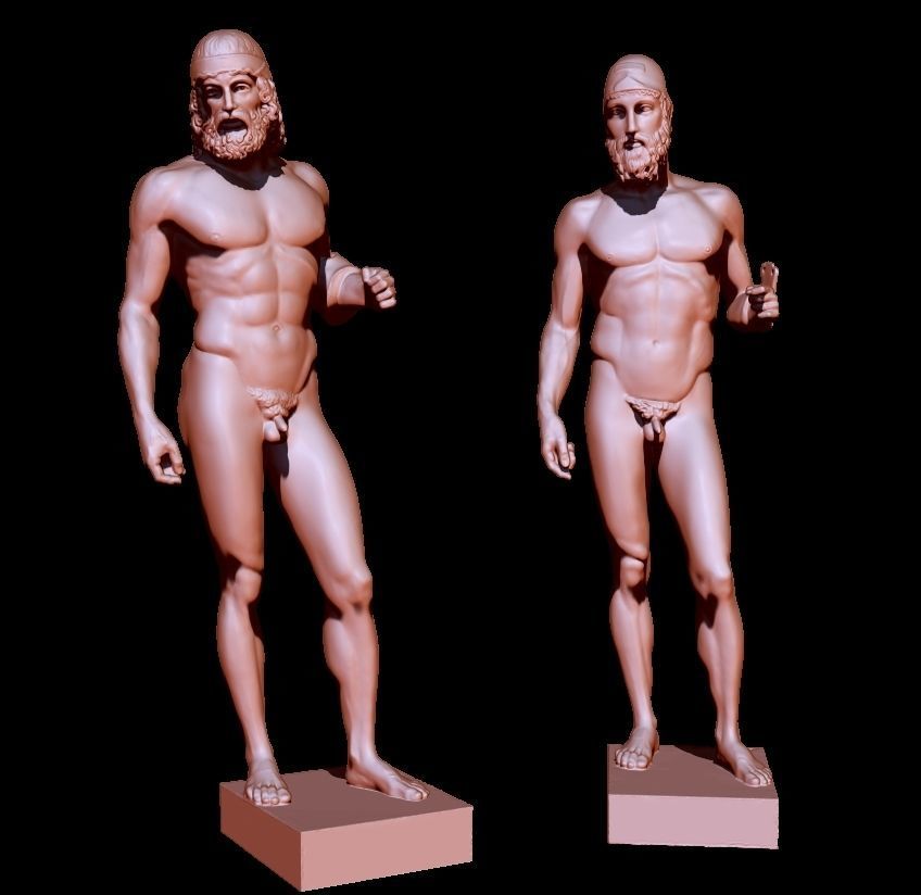 riace bronze warrior 3D print model_7