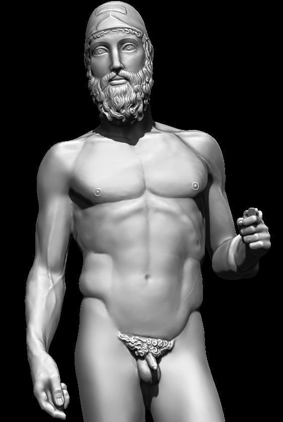 riace bronze warrior 3D print model_64
