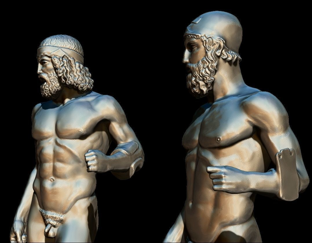 riace bronze warrior 3D print model_2