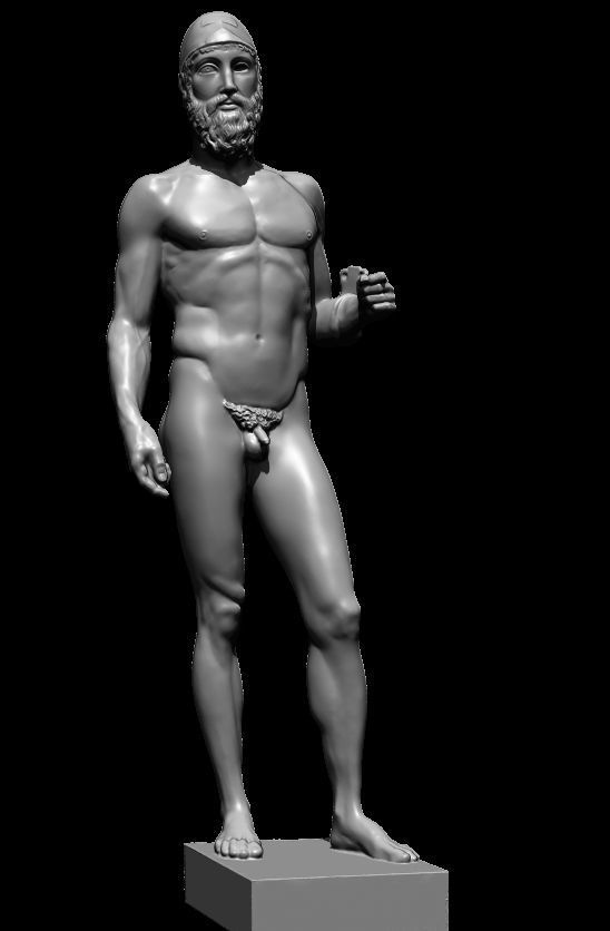riace bronze warrior 3D print model_42
