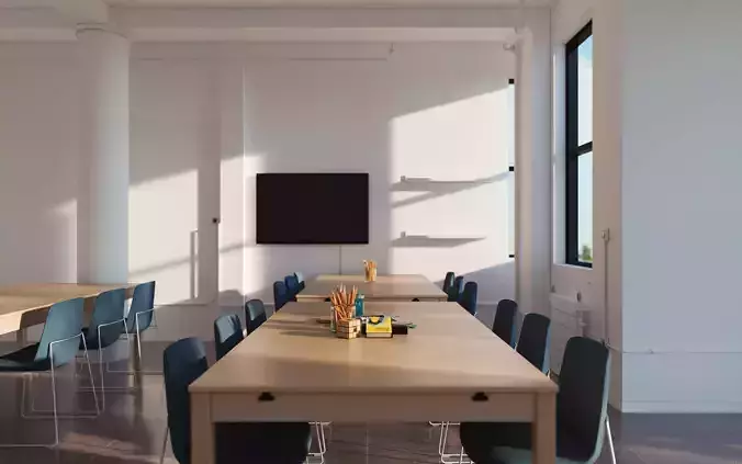 training room 3D model training room 3D model