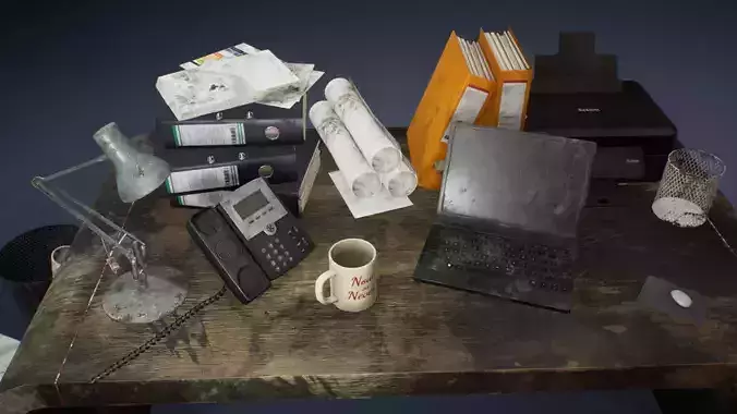 Dirty office accessories