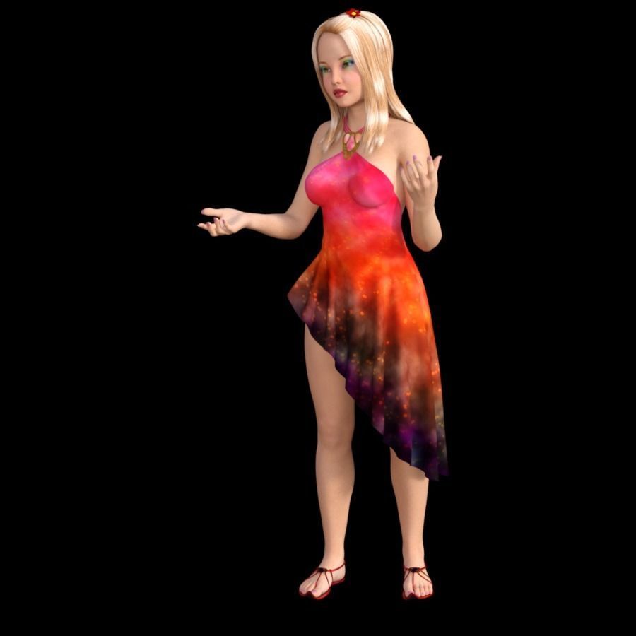 T3-8 obj files teen 3D model_5