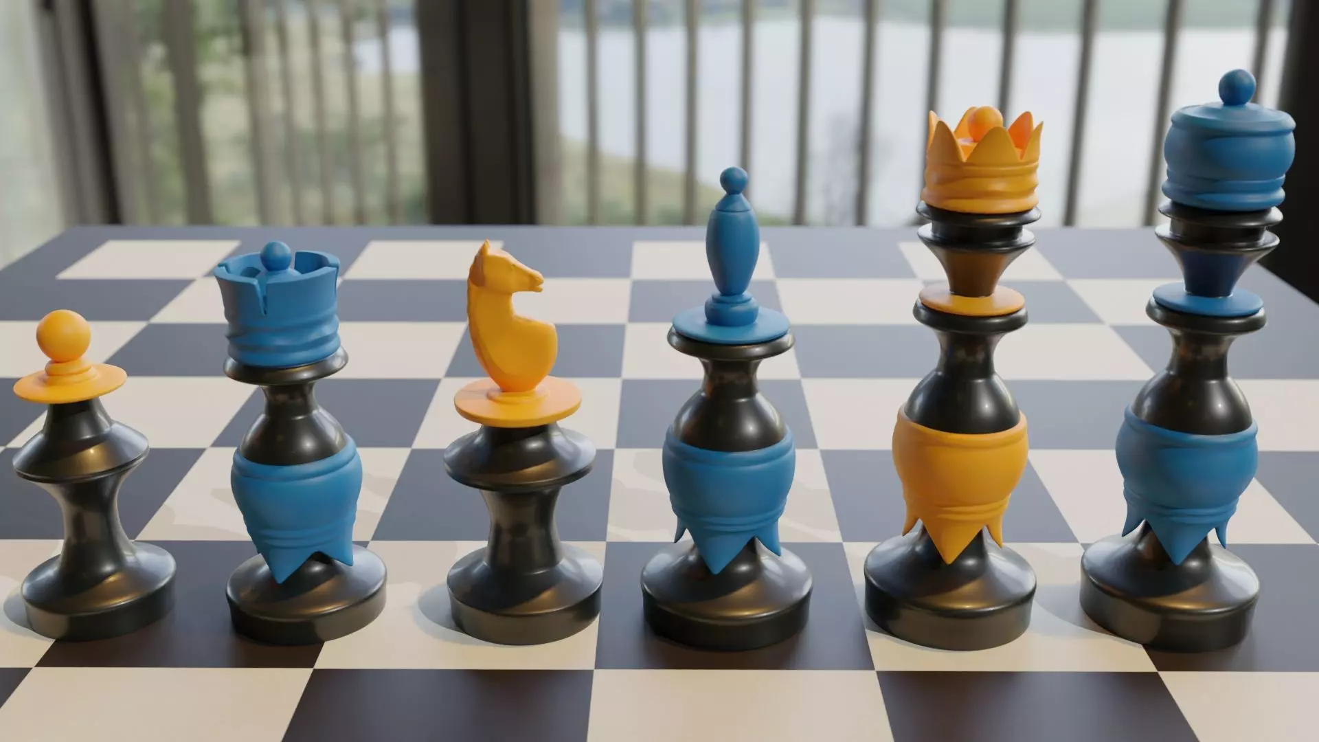 3D printable Mexican Chess set pieces STL OBJ 3D print model_0