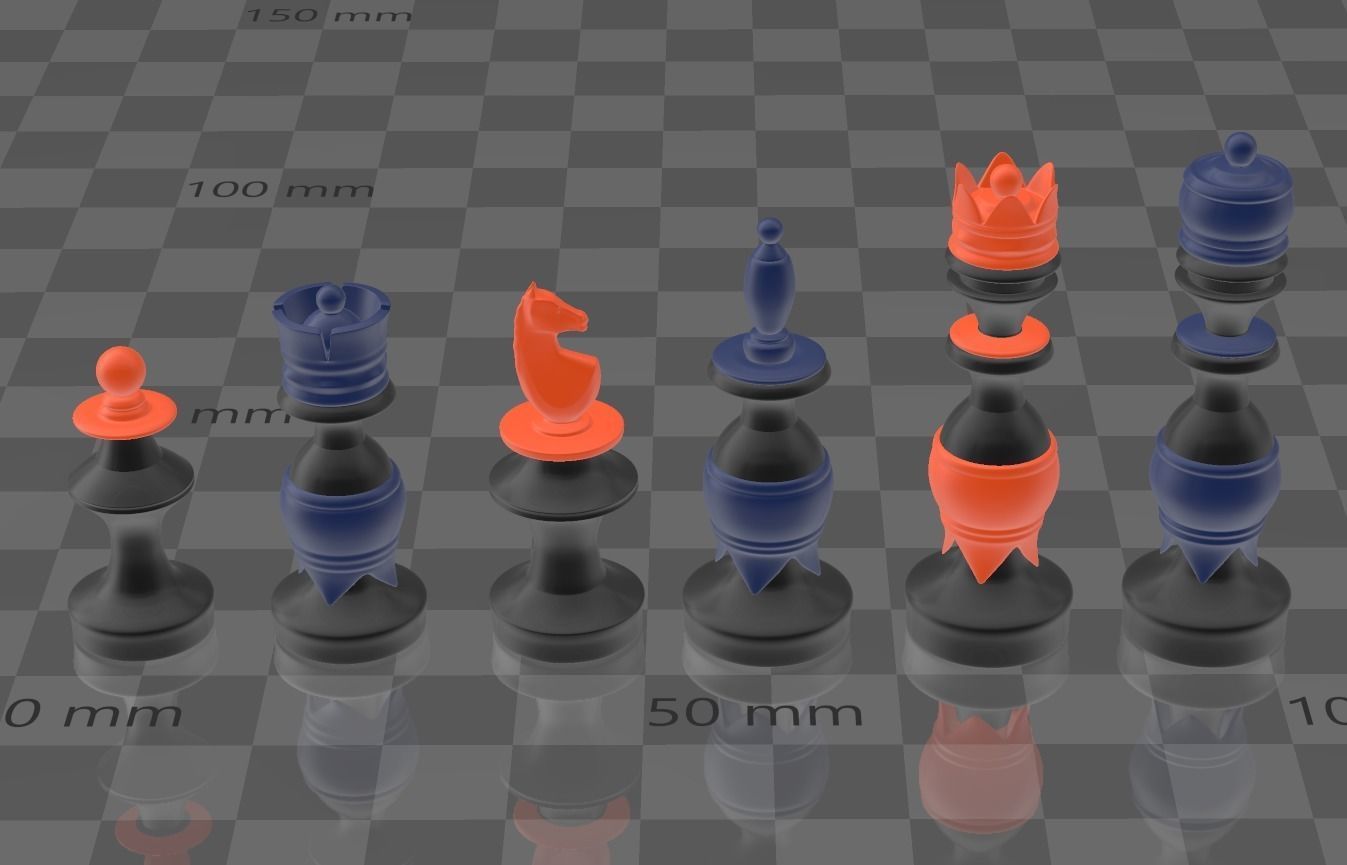 3D printable Mexican Chess set pieces STL OBJ 3D print model_4