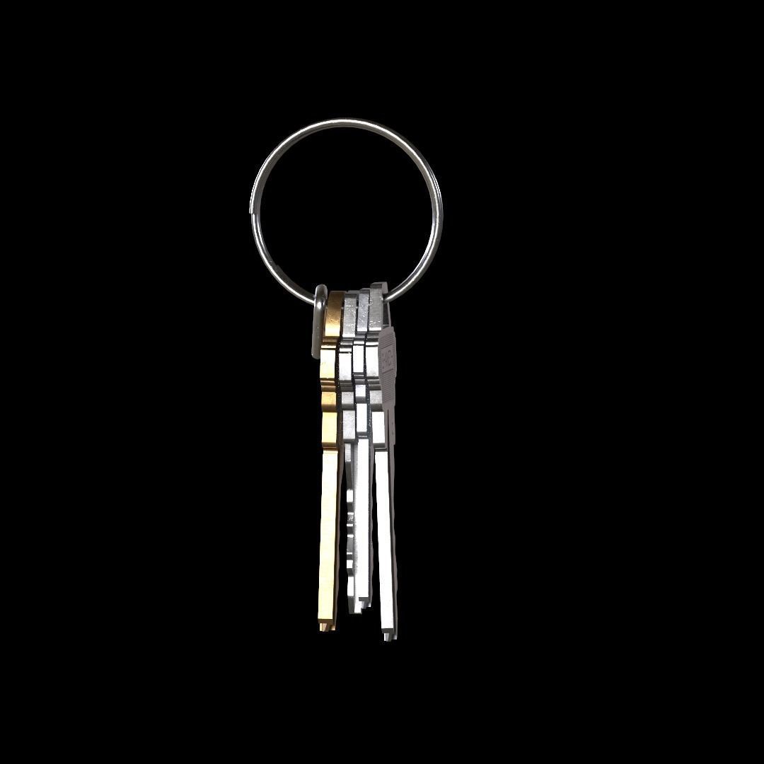 Key Ring Low-poly 3D model_4