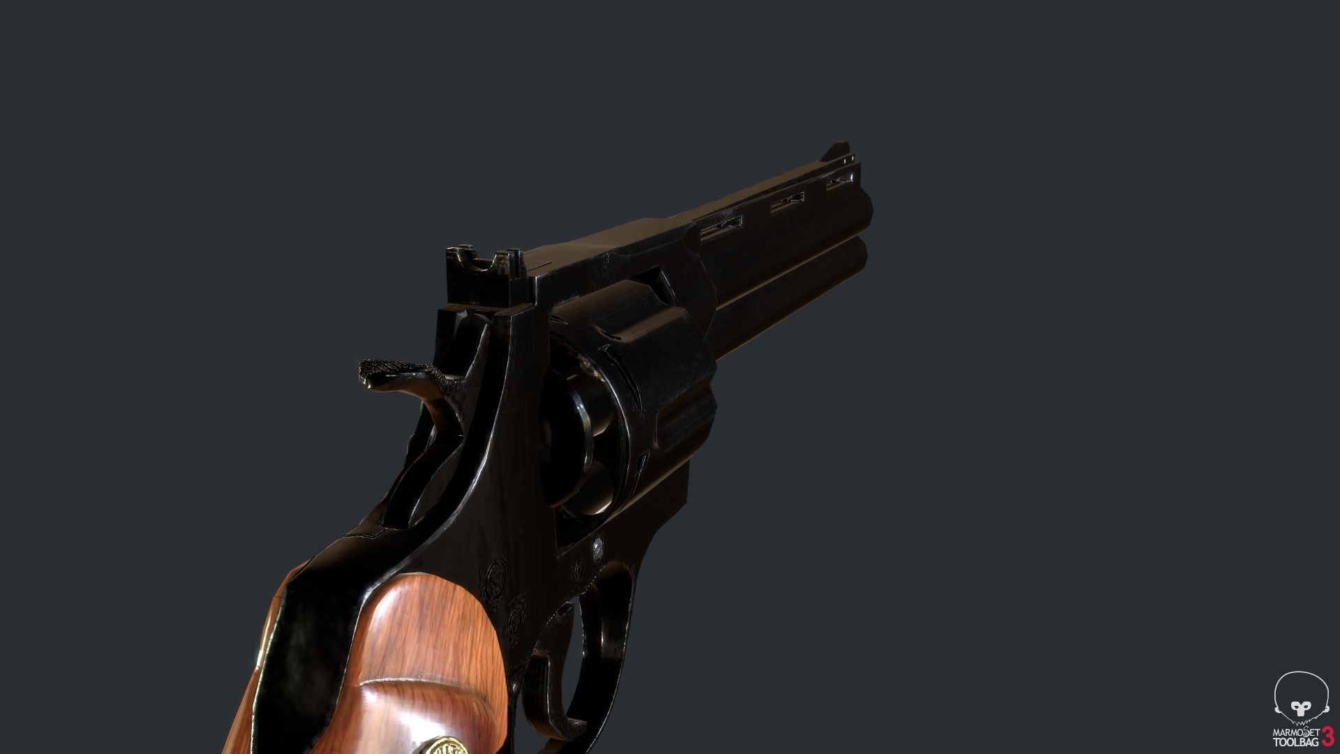 Magnum Colt Python 357 Low-poly 3D model_5