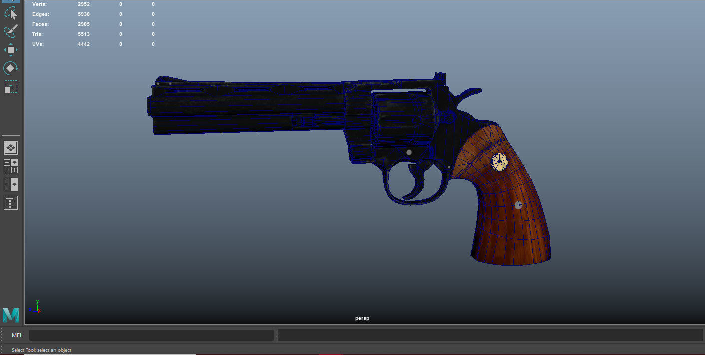Magnum Colt Python 357 Low-poly 3D model_12