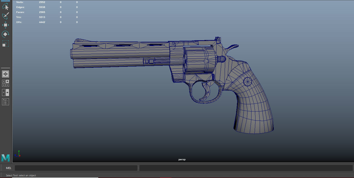 Magnum Colt Python 357 Low-poly 3D model_13