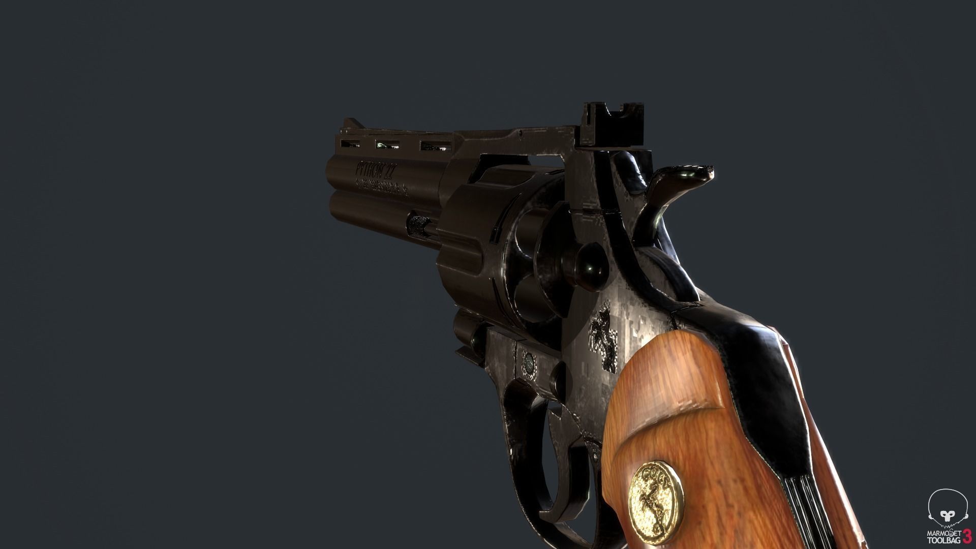Magnum Colt Python 357 Low-poly 3D model_10
